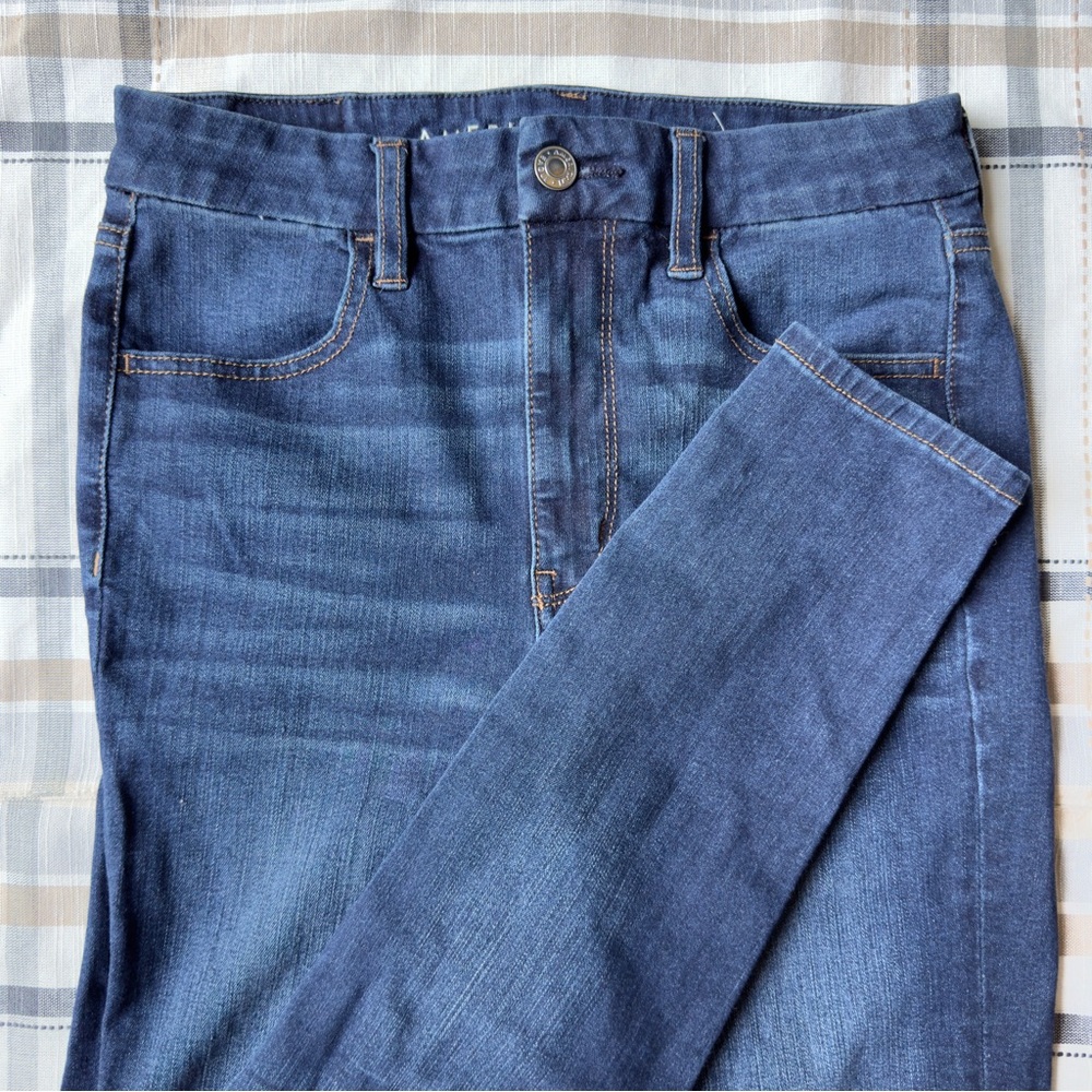 American Eagle euc {6 long} blue curvy super hi-rise jegging